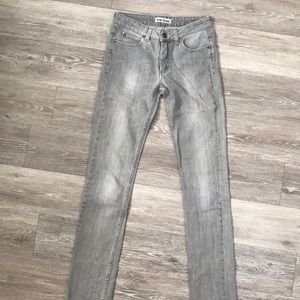 Gray Acne skinny jeans